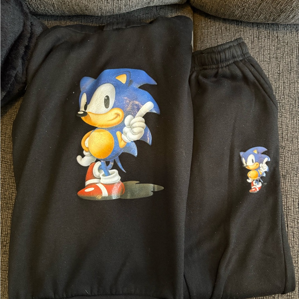 Sonic the Hedgehog Black Kids Sweatpants